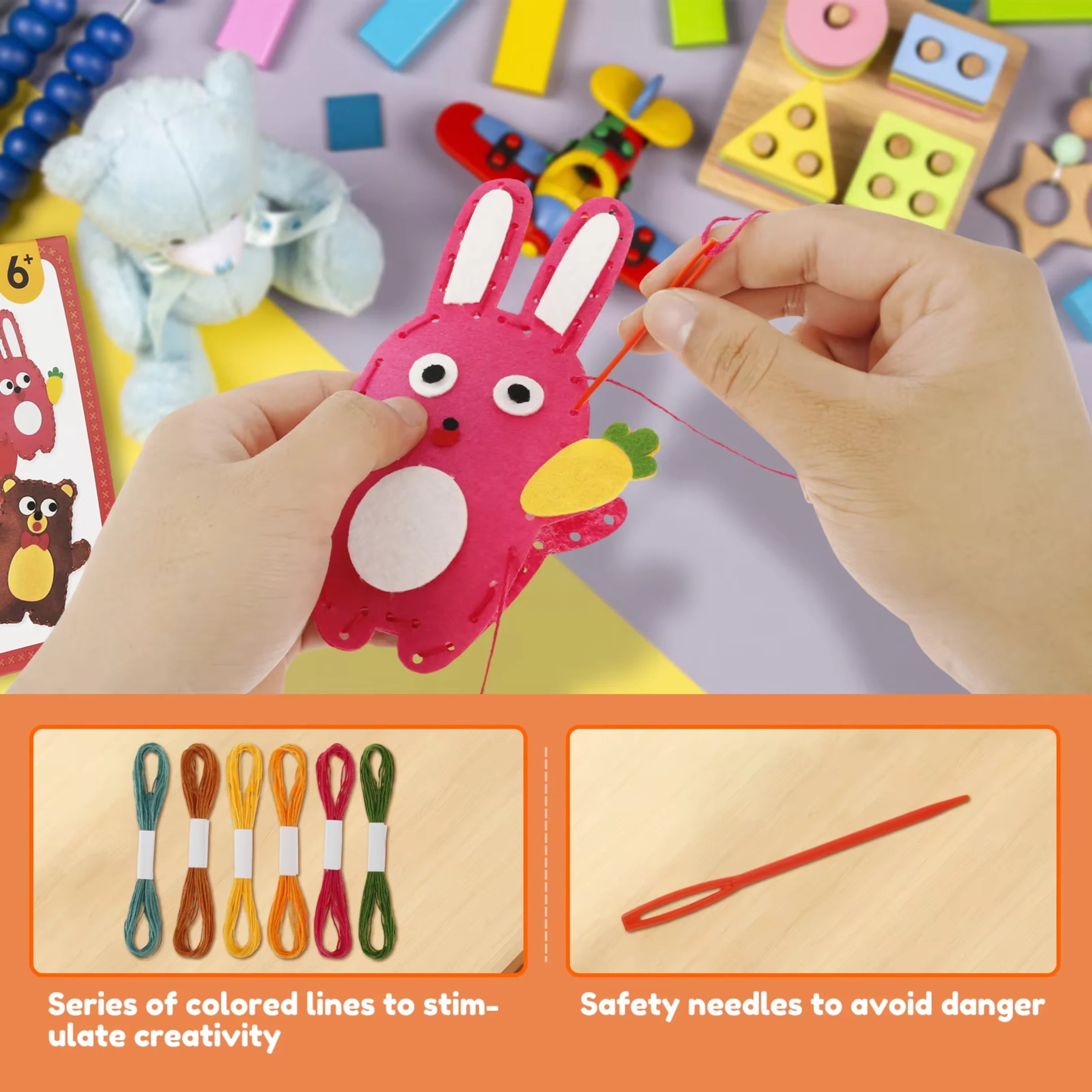 SewiGlow – Kids Sewing Kit for Beginners (6pcs Set)