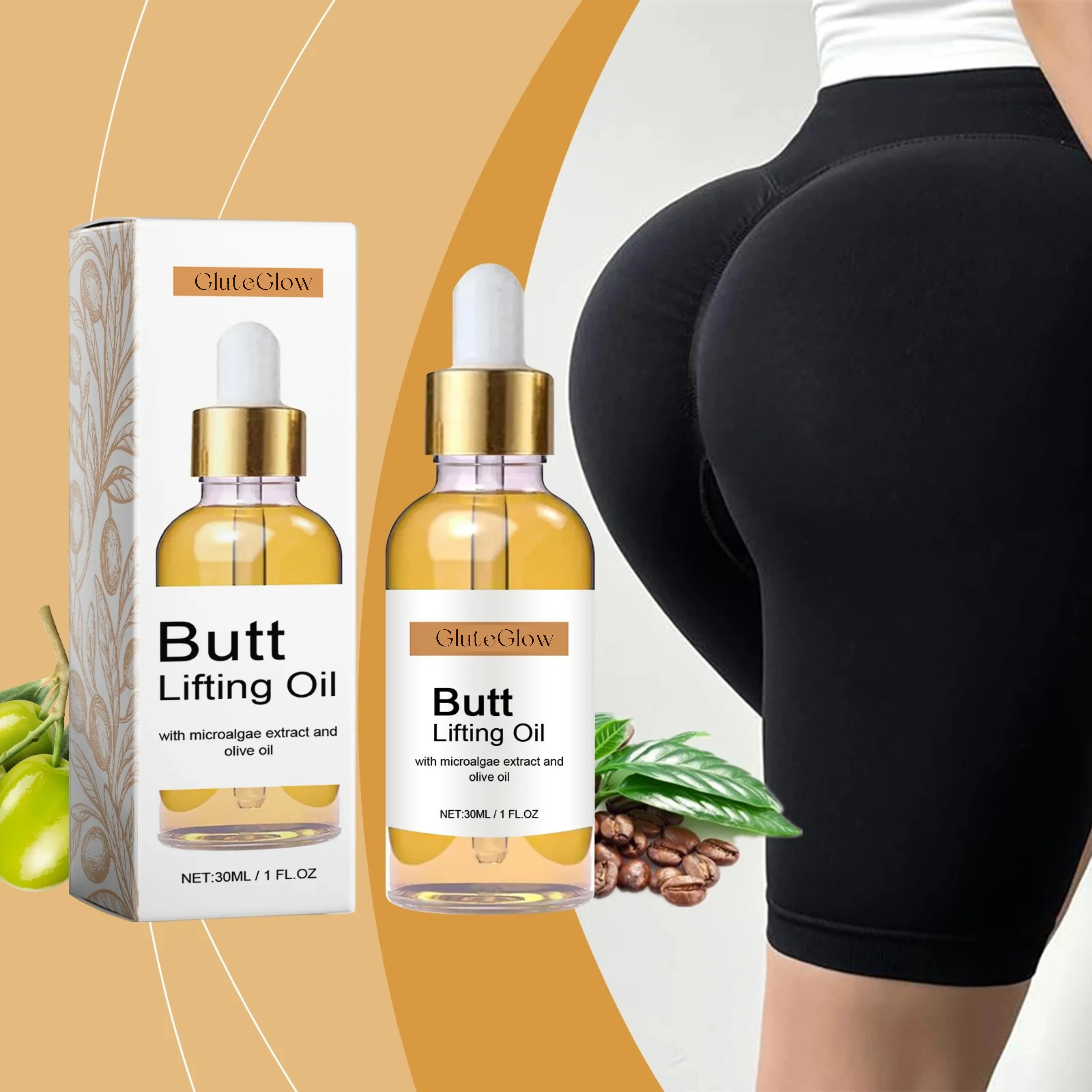 GluteGlow – The Curve-Enhancing Oil for a Fuller, Firmer Booty