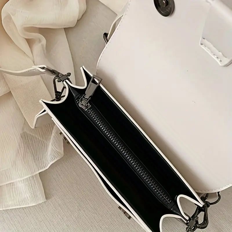 Shoulder Bag with Square Flap – Stylish and Compact Design for Women