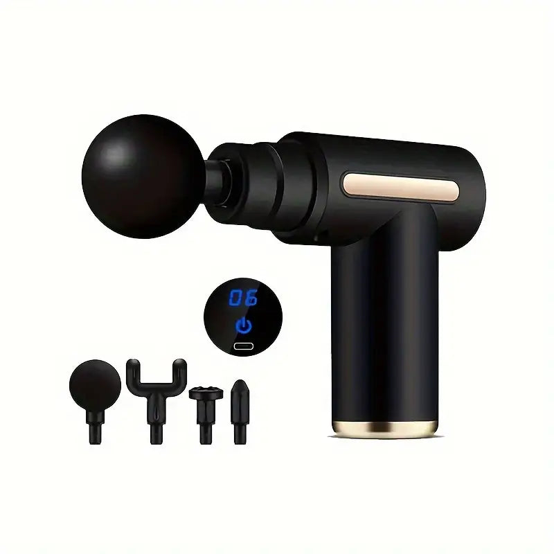 Rechargeable Deep Tissue Massage Gun | 6-Speed Percussion Massager for Muscle Recovery & Pain Relief