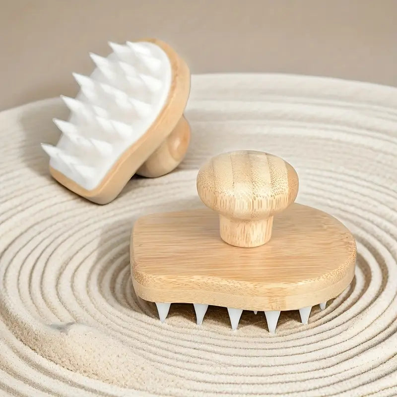 Bamboo Bliss – Multifunctional Shampoo Brush & Scalp Massager