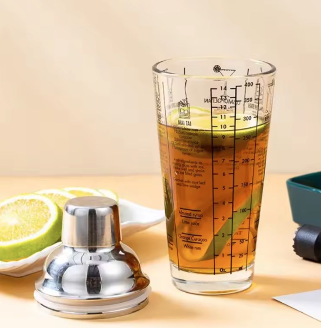 14oz Glass Cocktail Shaker - Mix Like a Pro
