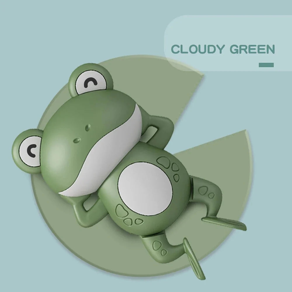 HopSplash – Cute Wind-Up Frog Bath Toy for Babies & Kids