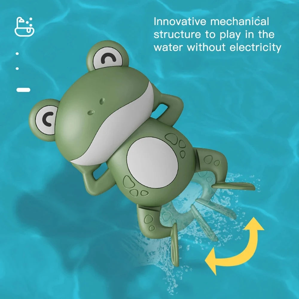 HopSplash – Cute Wind-Up Frog Bath Toy for Babies & Kids
