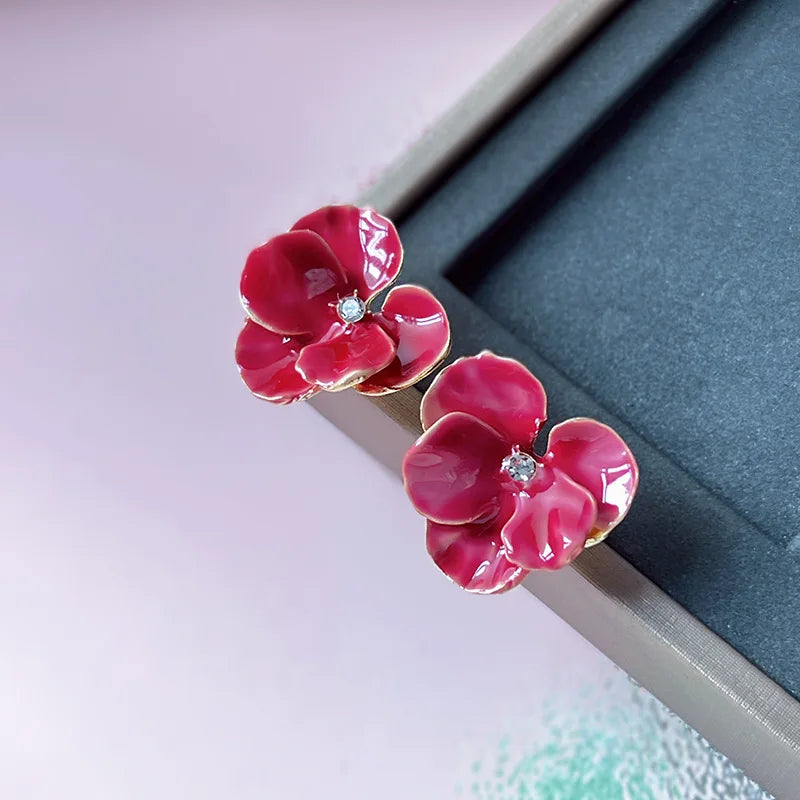 BellaBloom – Vintage Orchid Earrings with French Elegance