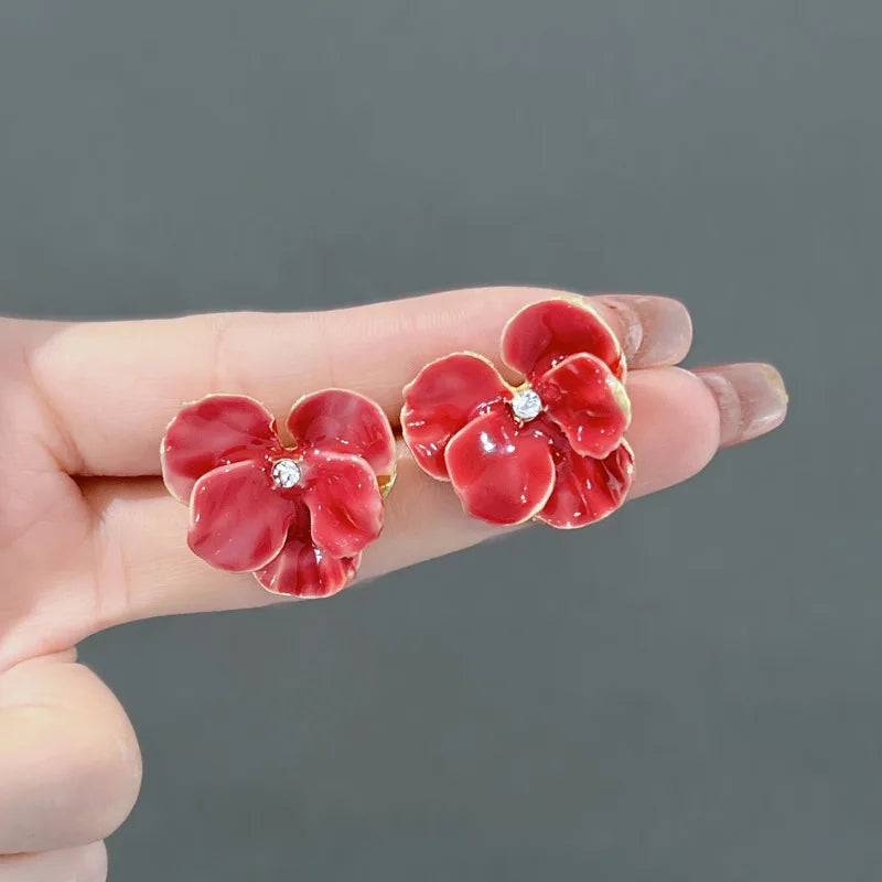 BellaBloom – Vintage Orchid Earrings with French Elegance