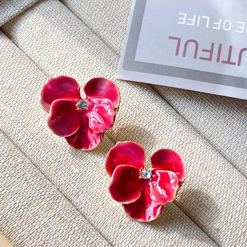 BellaBloom – Vintage Orchid Earrings with French Elegance
